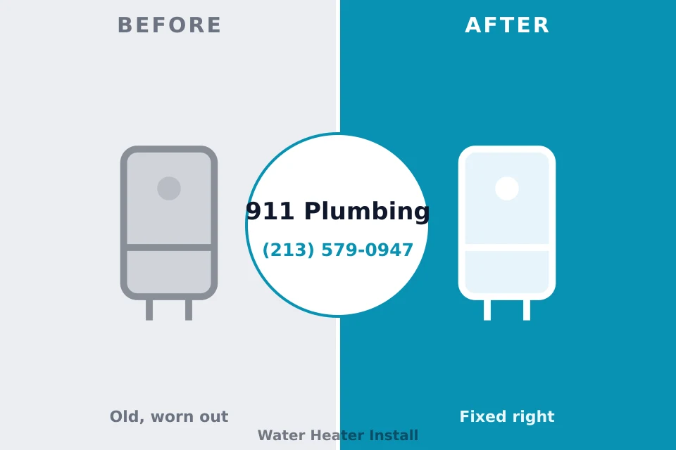 Before and after: plumbing company Newport, WA